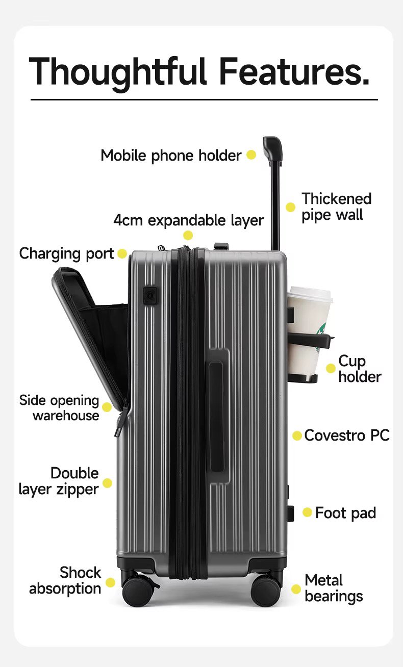 walktrip travelling bags trolley case suitcase luggage large capacity zipper tsa lock hard suitcase for travel luggage